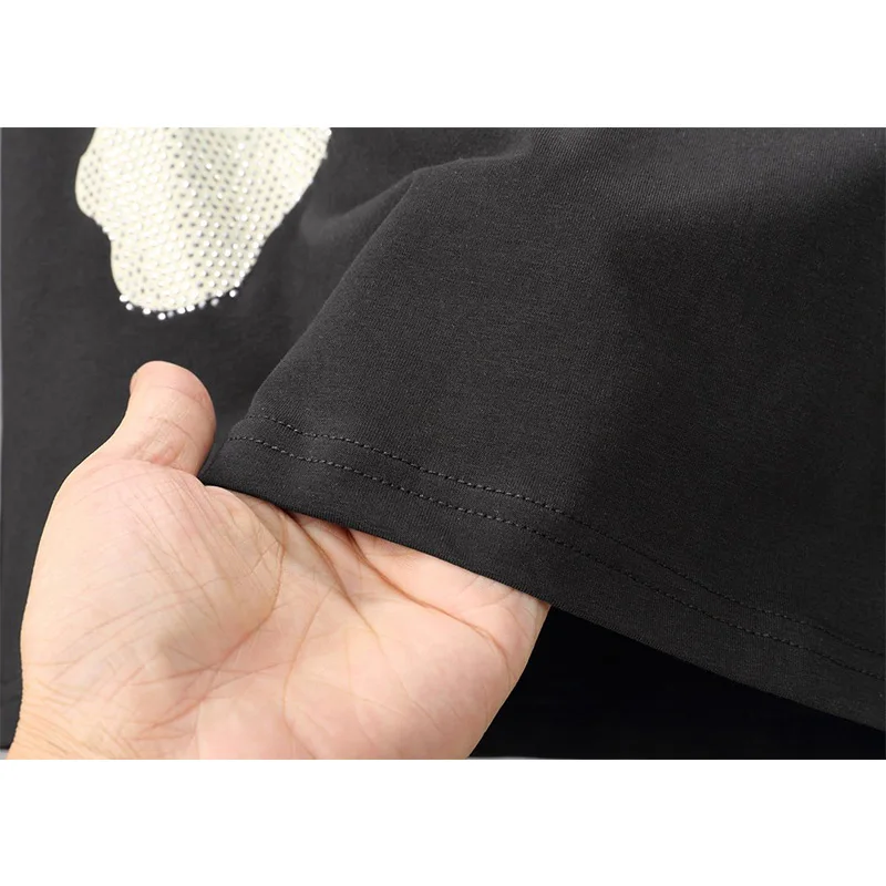 Starbags pp2020с коротким рукавом Футболка мужская одежда тренд плечо Череп печати ленты Филип Весна/Лето Хлопок Топ