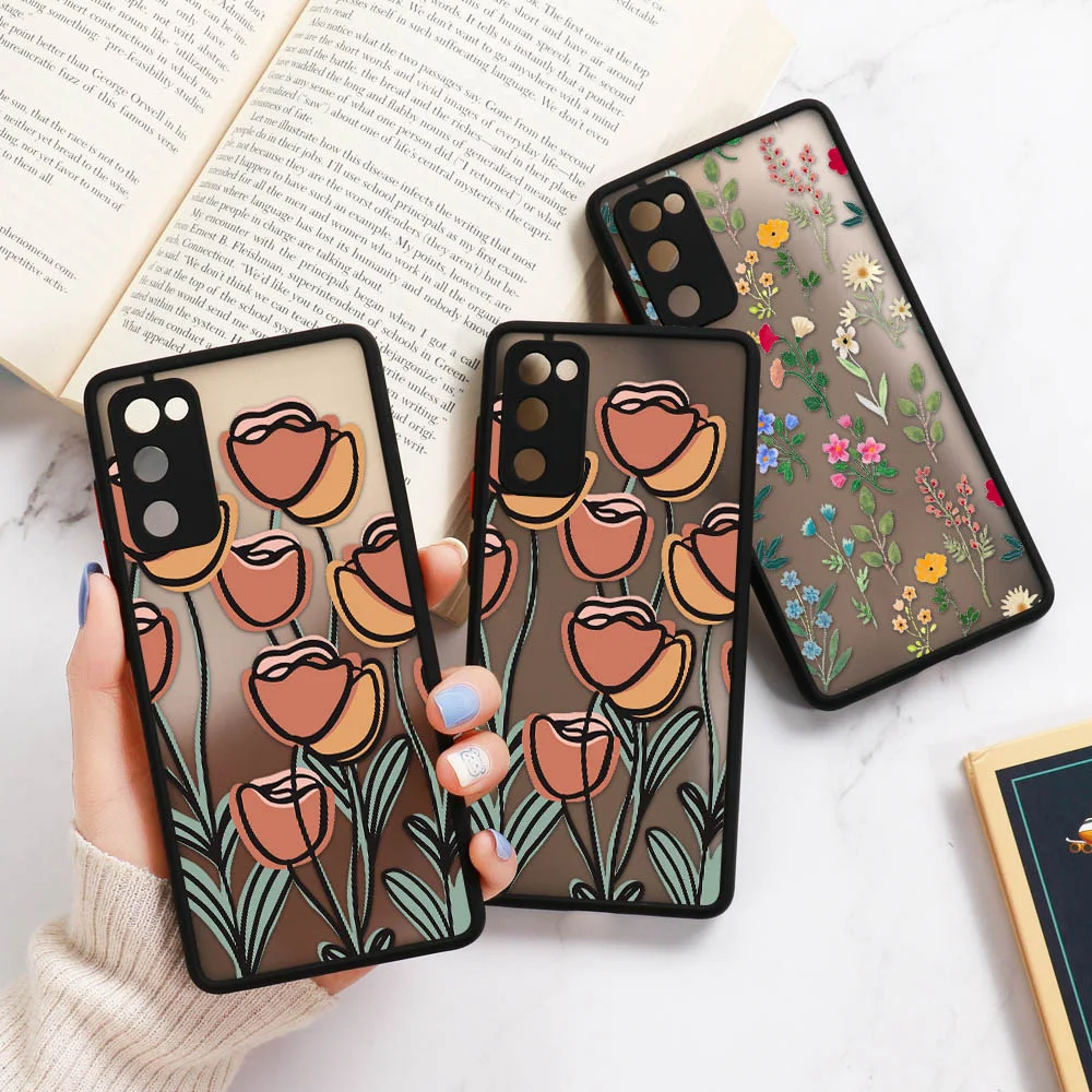 Case For Samsung Galaxy S20 FE Case S21 Ultra S10 Plus S20 M31 Note 9 10 Plus A32 A51 A52 A72 A71 A50 A52S 5G Cover Matte Bumper