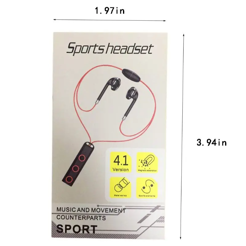 1 пара спортивные bluetooth наушники Handsfree магнитные шейные наушники гарнитура