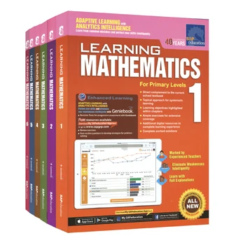 

6 Pcs/Set SAP Learning Mathematics Book Grade 1-6 Children Learn Math Books Singapore Primary School Mathematics Textbook