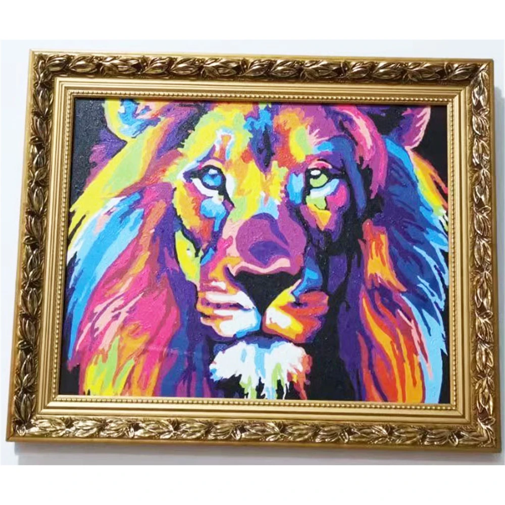 

Frameless Colorful Animals Painting Diy Digital Painting By Numbers Modern Wall Art Picture For Home Wall Artwork