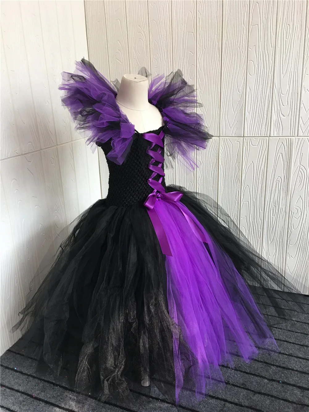 Maleficent/платье-пачка «злая королева» для девочек Детские Вечерние платья из тюля для девочек на карнавал, Хэллоуин, детский маскарадный костюм ведьмы для детей от 1 до 14 лет