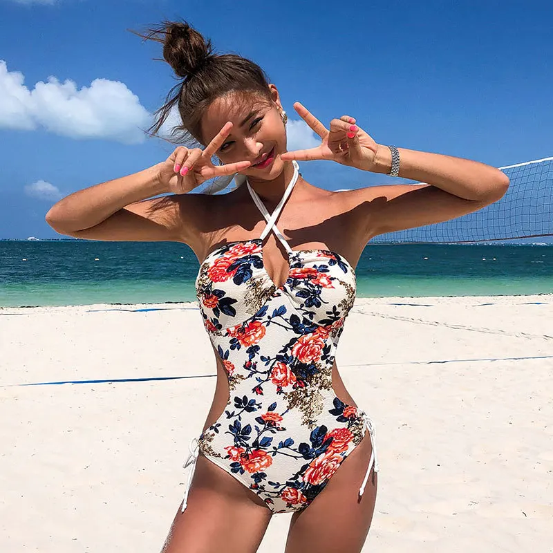 

Swimwear Women's Large Size Swimsuit Female Closed Push Up Summer 2019 Swim Suits New 2020 One Piece Cover Thin Sexy Print