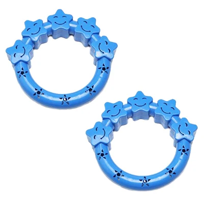 Blue one pair Популярные игрушки для детей, новые круглые погремушки для младенца, игрушки для рук, детские музыкальные Ранние развивающие детские соски, пустышки, игрушки для детей, Прорезыватель зубов - Цвет: Blue one pair