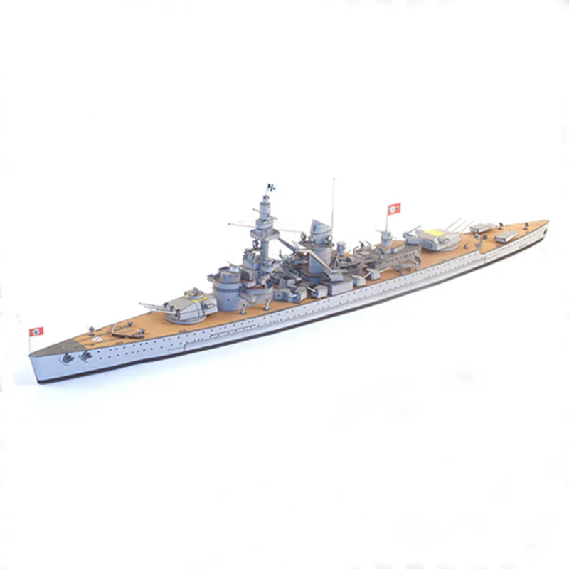 

Paper Model Germany Lu Zoff Battleship Model 1:400 Handmade DIY