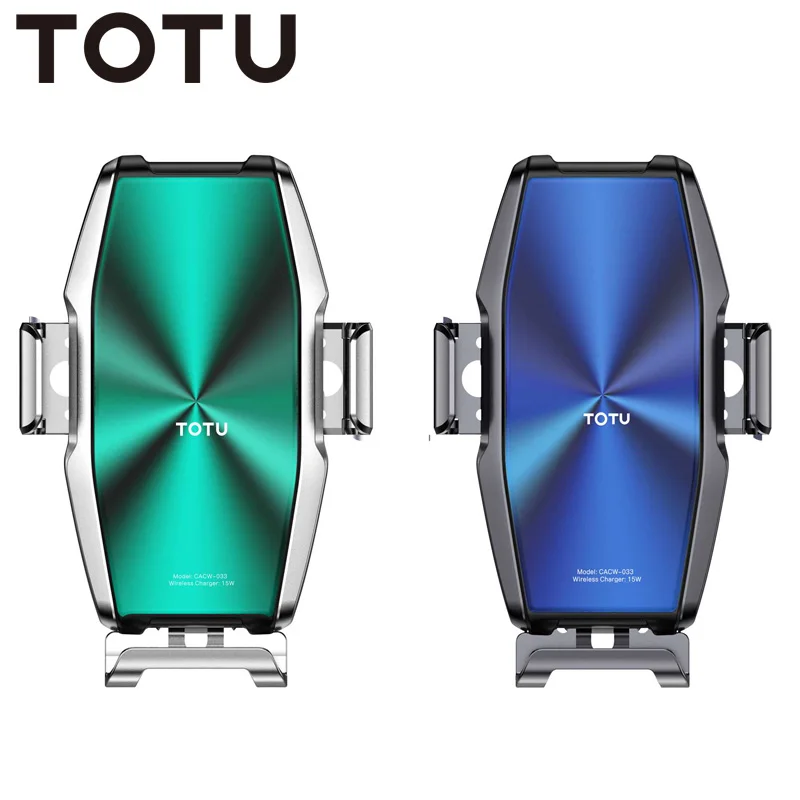 TOTU 15W Car charger Holder for iPhone X 11  Wireless Charger Mobile Phone Holder for Samsung Xiaomi Car Charger Stand Mount