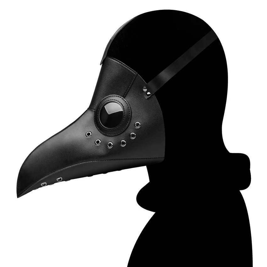 Pestdoktor-Cosplay-Maske für Erwachsene, gruselig, Horror, PU, Vogel, Schnabel, Schnabel, Requisite, Karneval, Halloween – Detail 7