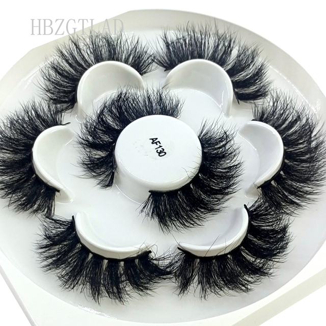 4Pair 3D Mink Eyelashes Fluffy Dramatic Eyelashes Makeup Wispy Mink Lashes Natural Long False Eyelashes Thick Fake Lashes