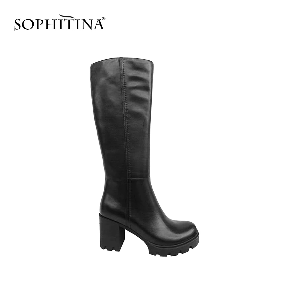 SOPHITINA/ Зимние теплые сапоги до колен для женщин Женские туфли из