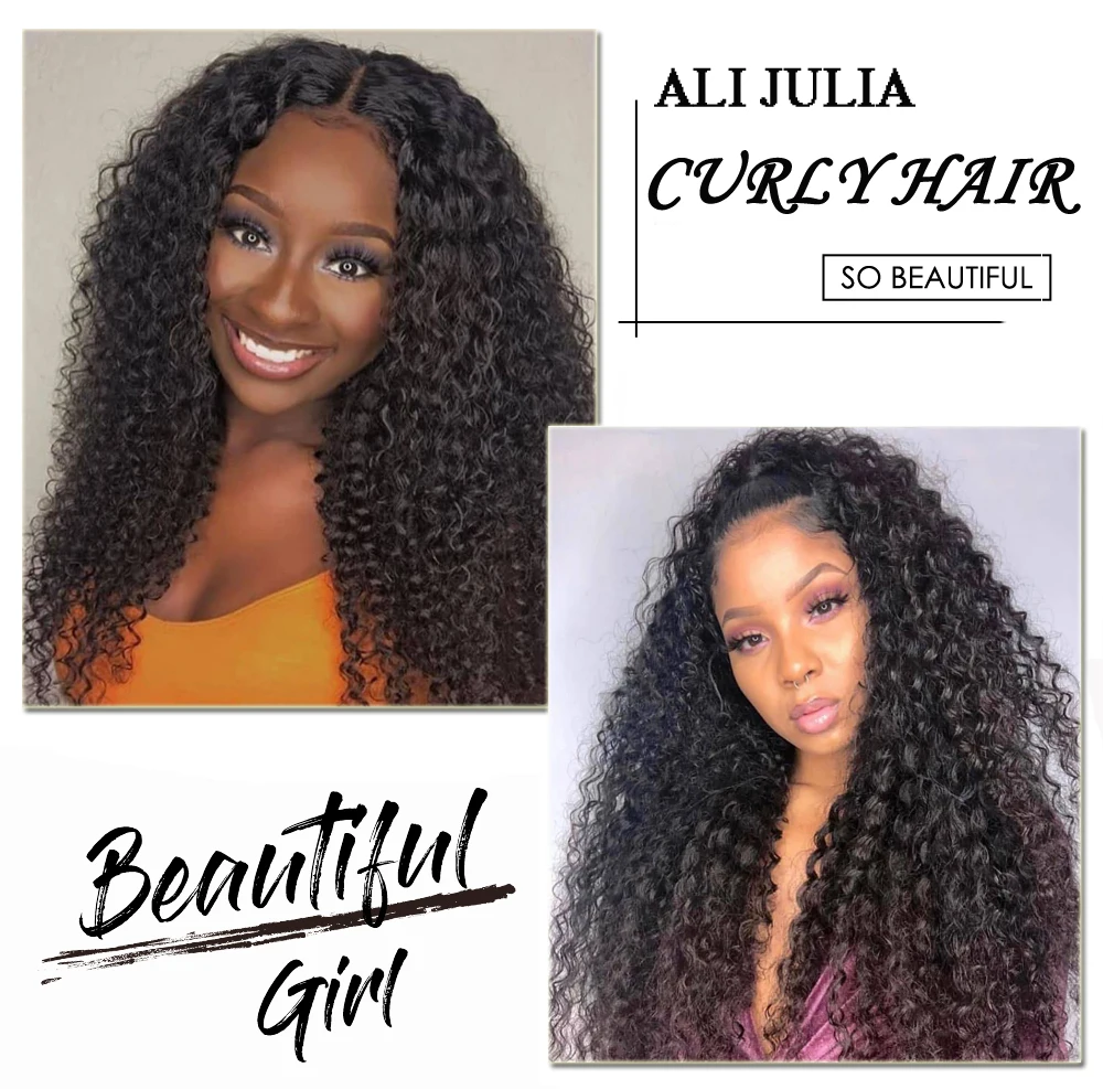Brazilian Curly Lace Front Wig Pre Plucked Remy 13x6 Lace Front Human Hair Wigs 150180 Density Julia 13x4 Curly Lace Front Wig (4)