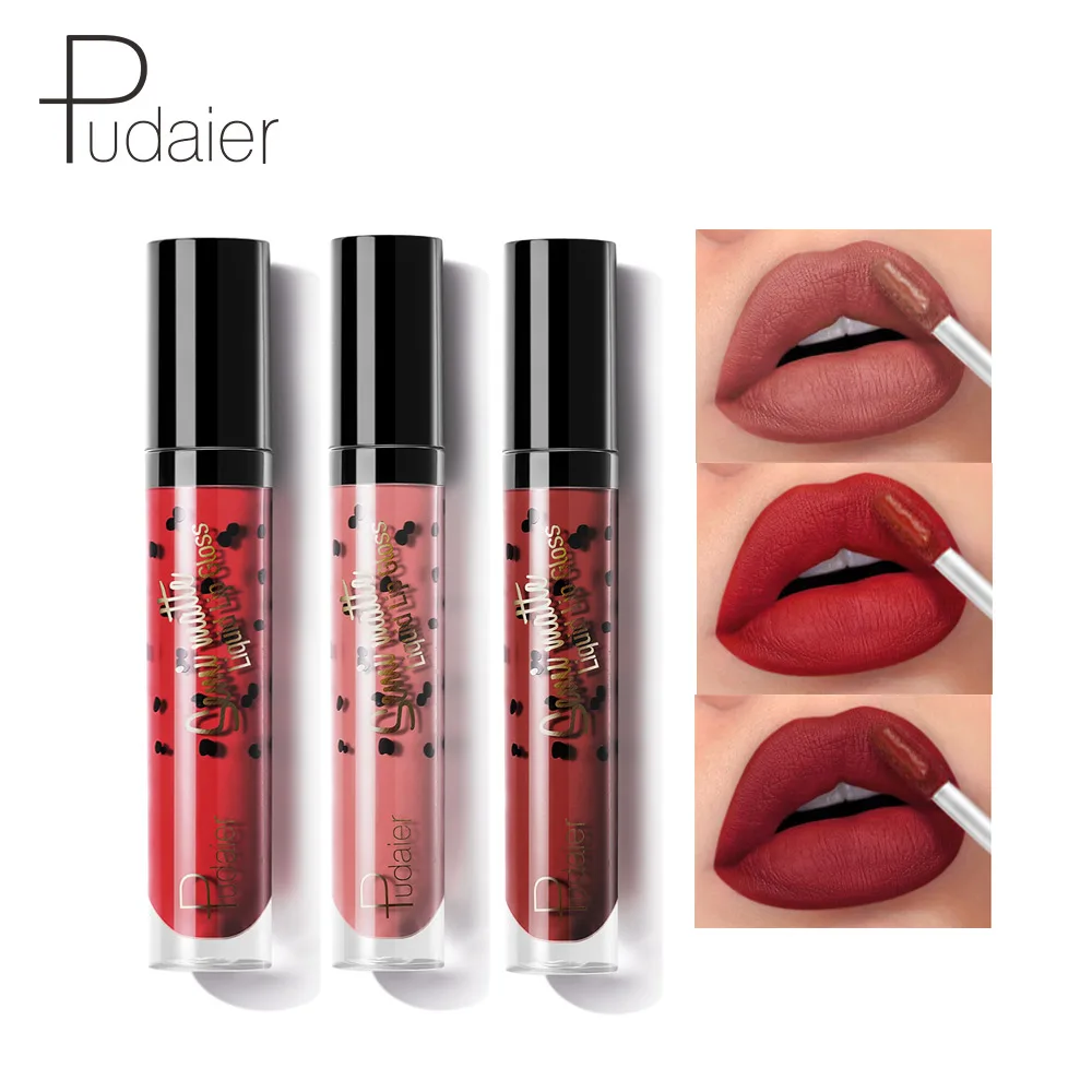 

Pudaier Matte Lip gloss Sexy Liquid Lip Gloss Matte Long Lasting Waterproof Cosmetic Beauty Keep 24 Hours Makeup lipgloss