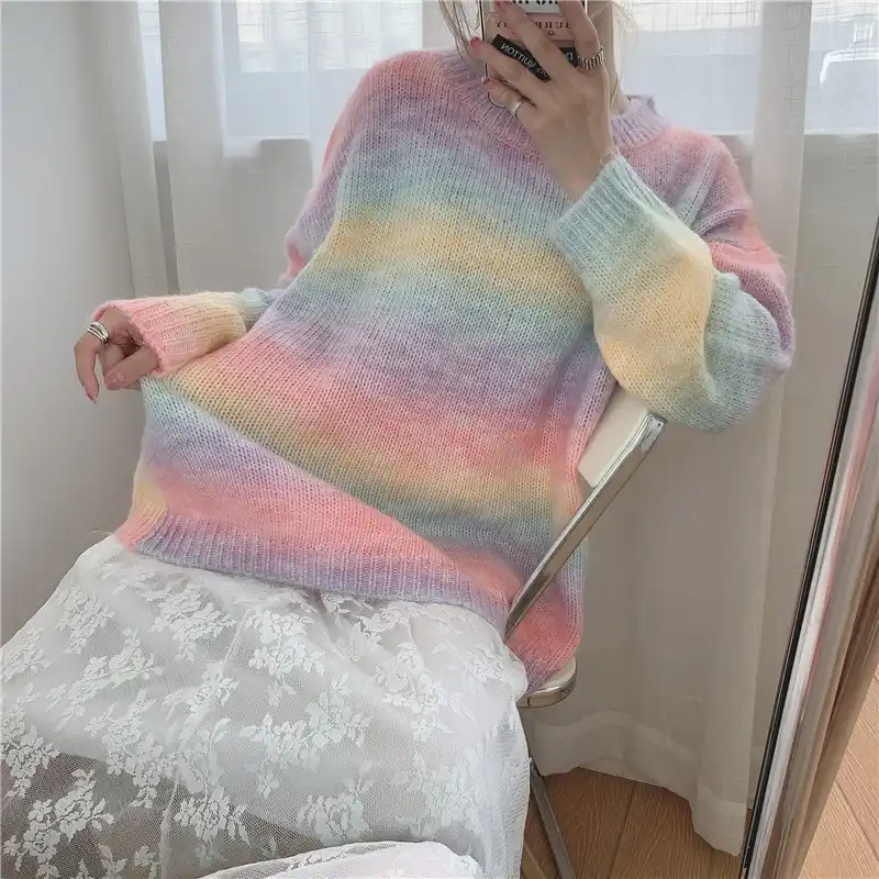 Pull couleur arc en ciel Clearance