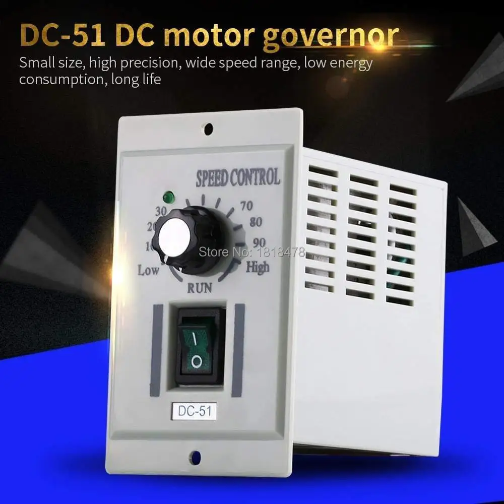 AC 220V Single Phase Motor Speed Controller Knob Switch DC 0-220V Adjustable 