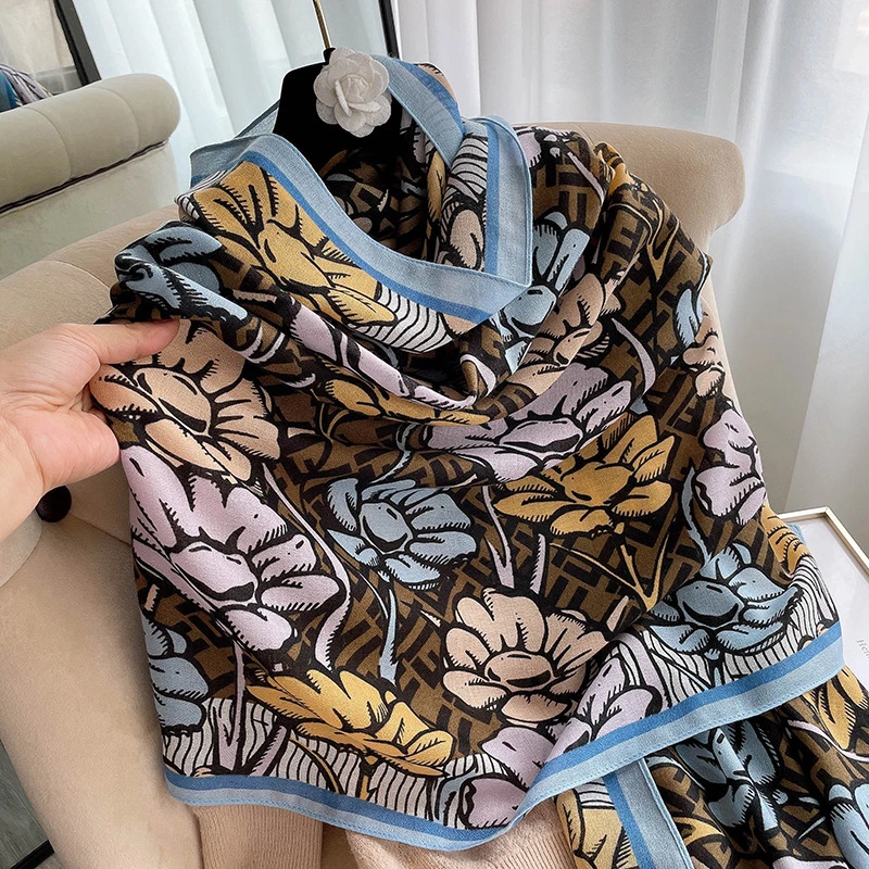 Lot De 6 écharpes Pour Femme En Coton/lin – 88,9 X 177,8 Cm – Douces, Légères, Pour Toutes Les Saisons