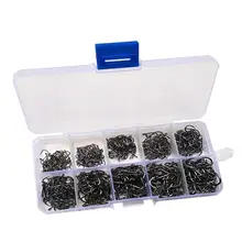 

500Pcs/Set Strong Carbon Steel Saltwater Freshwater Fishing Circle Jig Hooks Set