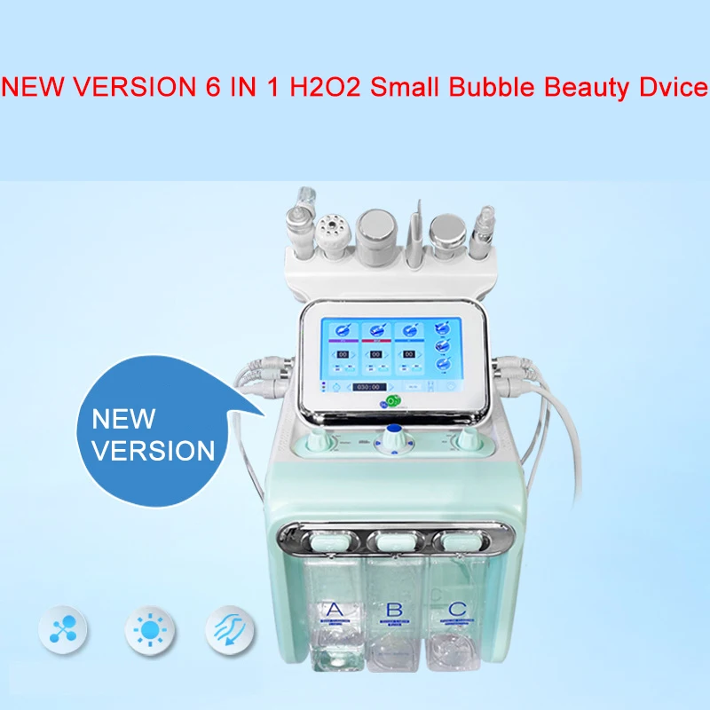 Newest 6 In 1 H2O2 Water Oxygen Jet Peel Hydra Beauty skin Cleansing Dermabrasion facial Machine Aqua Peeling | Красота и здоровье