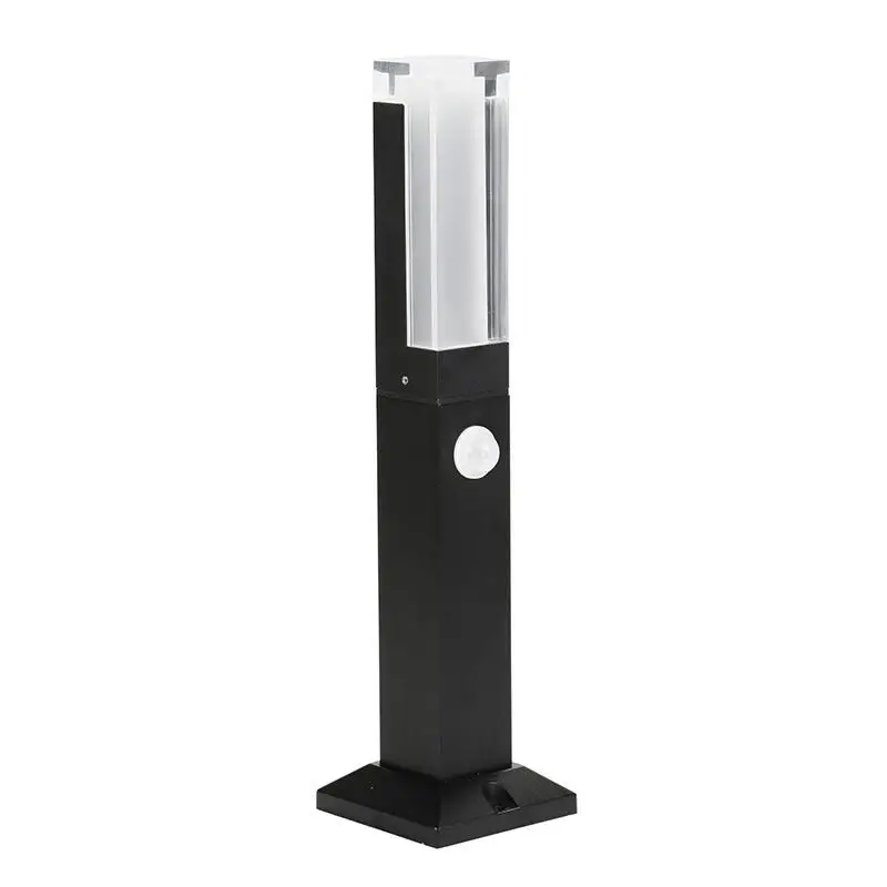 60CM With Motion Sensor LED Garden Lawn Lamp Modern Aluminum Pillar Light Outdoor Courtyard Villa Landscape Lawn Bollards Light 5