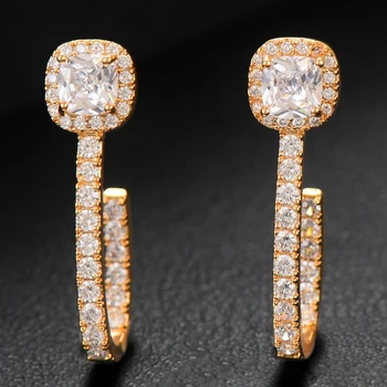 

GODKI Unique Design Refined Clear Shiny CZ Cute Trendy Earrings for Women Bridal Wedding Party Show Daily boucle d'oreille femme