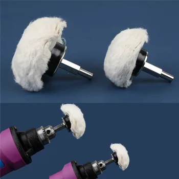 

1/4" Shank Rotary Mushroom Type Cleaning Tool With A 6mm Connecting Rod Polishing Mop Buffing Wheel Polisher Drill Pads