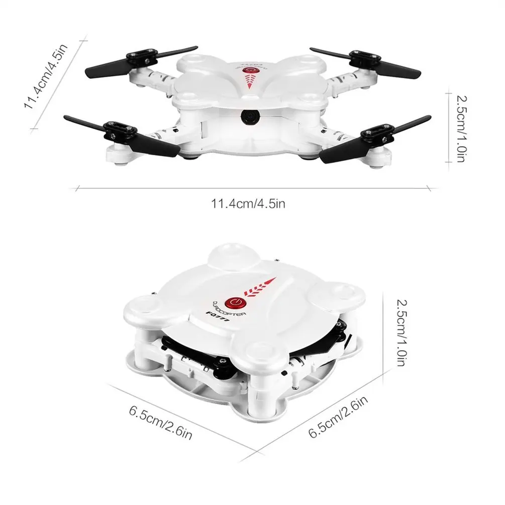 FQ777 FQ17W 2,4G 6 осевой гиростабилизированный мини скоростной Дрон Wi-Fi FPV(first person View складной RTF Квадрокоптер с дистанционным управлением с 0.3MP Камера удержания высоты «Безголовый» режим Drone