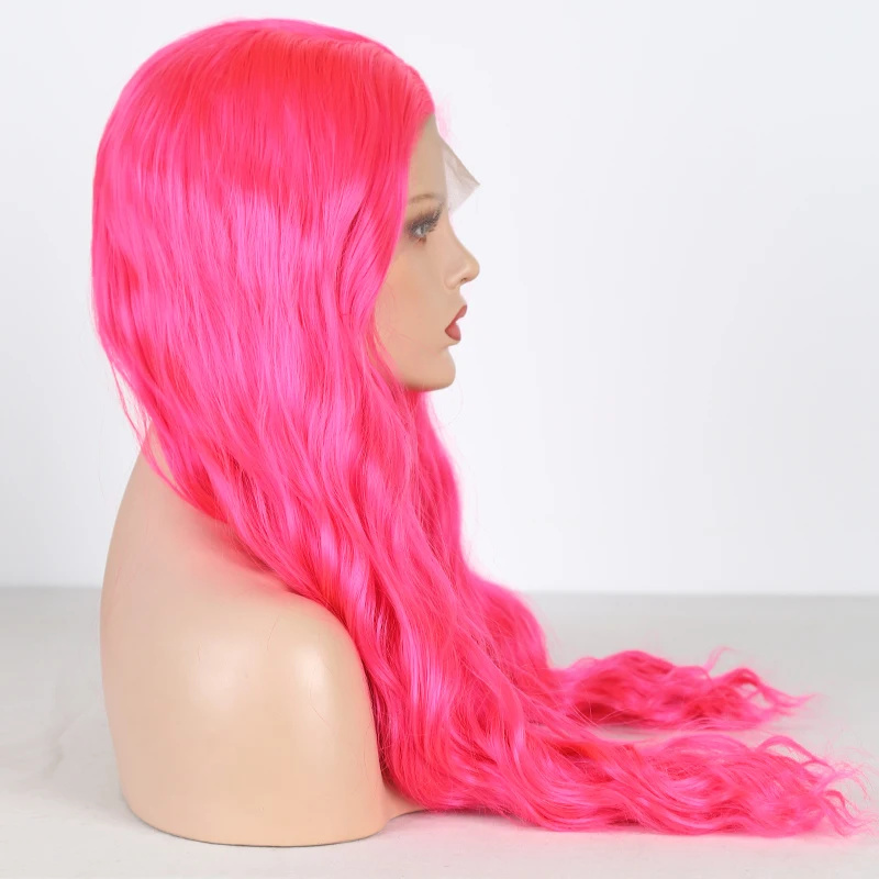 Charisma розовый парик высокая температура волос Glueless вьющиеся парики синтетический парик на кружеве с детскими волосами Синтетические парики для женщин