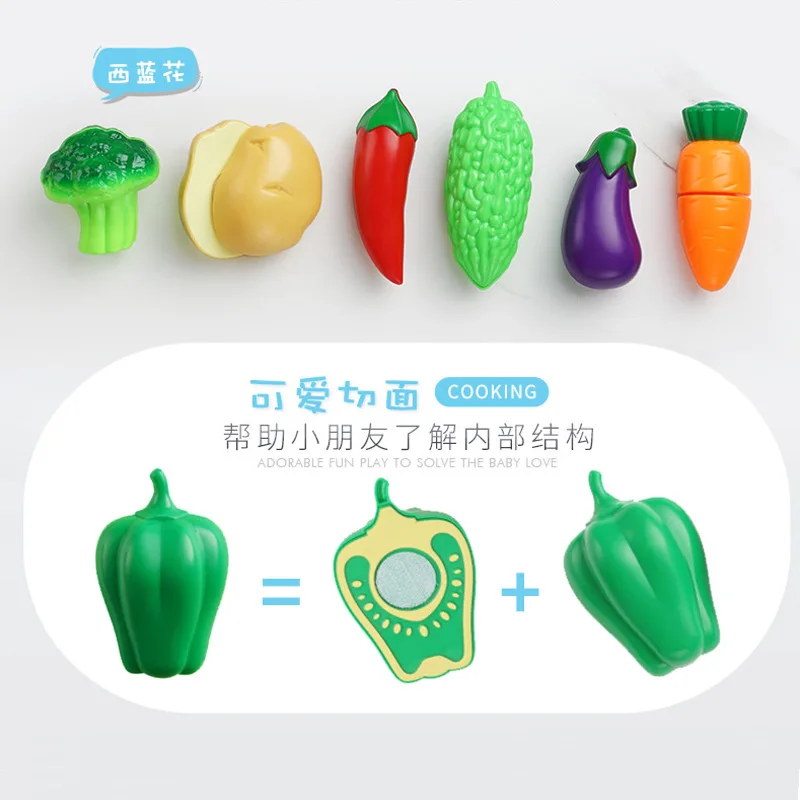 

Fruit Toy GIRL'S & Vegetable Fruit Cut Children Play House Kitchen Toy Cooking Set Stall