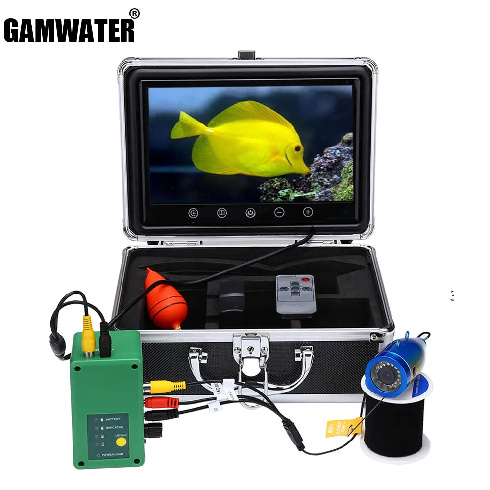 Caméra sous-marine GAMWATER 9 pouces pour pêche - 15M 1000TVL avec LEDs blanches et infrarouges pour glace/mer