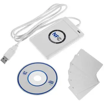 

NFC RFID Smart Card Reader Writer Copier Duplicator M1 ISO/IEC18092+5pcs ACR122U Writable USB Software S50 13.56mhz C Clone D9D3