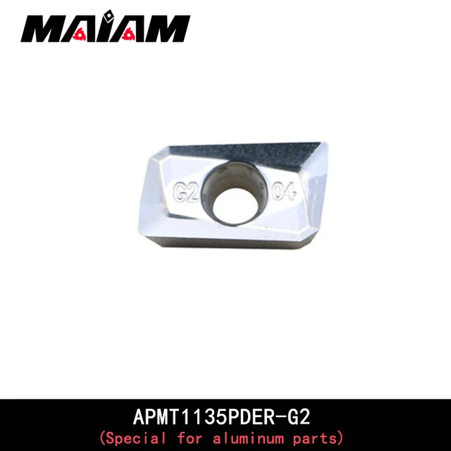 APMT1135 APMT1604 carbide blade APMT1135PDER APMT1604PDER blade for turning aluminum parts, used for BAP300R grinding clip APMT1135PDER-G2