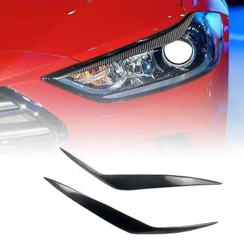 

for Hyundai Coolpad 2003-2007 Carbon Fiber Headlights Eyebrow Eyelid Sticker Trim