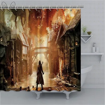 

Movie The Hobbit Legolas Greenleaf Print Shower Curtain Waterproof Polyester Fabric Bathroom Shower Curtain Bath Decor Sets