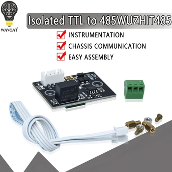 

Isolated TTL to 485 module RS485 to TTL communication MCU serial port line converter case industrial grade products