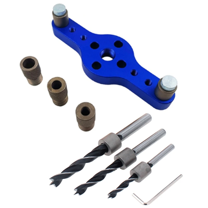 Vertical Pocket Hole Jig 6/8/10Mm Woodworking Drilling Locator Wood