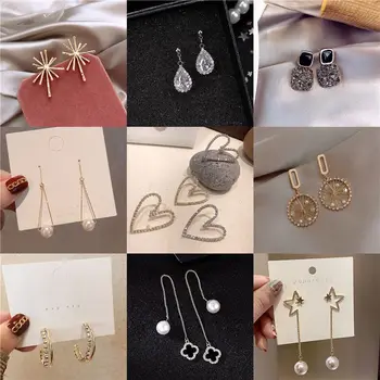 

qiu dong kuan Earrings Female High-Grade New South Korea Temperaments Earrings Long Earrings Explicit Face Thin Earrings