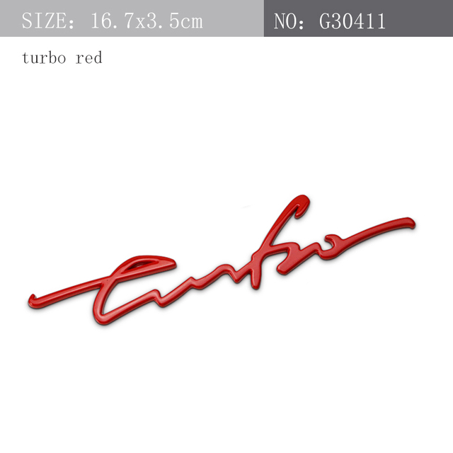 Design Car Styling Car Turbo Boost Loading Boosting 3D Metal Chrome Zinc Alloy 3D Emblem Badge Sticker Decal Auto Accessory
