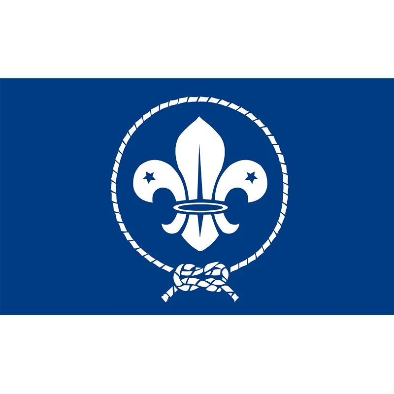 Синий флаг WORLD CREST SCOUT баннер 3x5 футов 100D 150x90 см полиэстер латунные люверсы