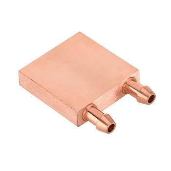 

Copper Water Cooling Block Double U Water Flow Channel Heat Exchanger for Graphics GPU Endothermic Head 40 * 40 * 10mm