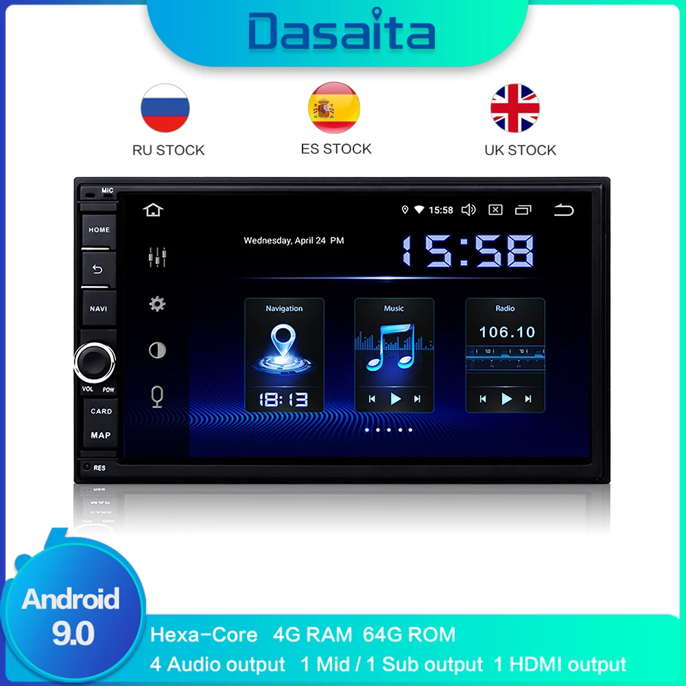 Dasaita 10.2 1 Din Android Stereo Auto Autoradio con IPS Schermo Canbus per Nissan X-Trail 2014 2015 2016 2017 2018,navigatore Autoradio Supporto Bluetooth WiFi Google Play Carplay DAB