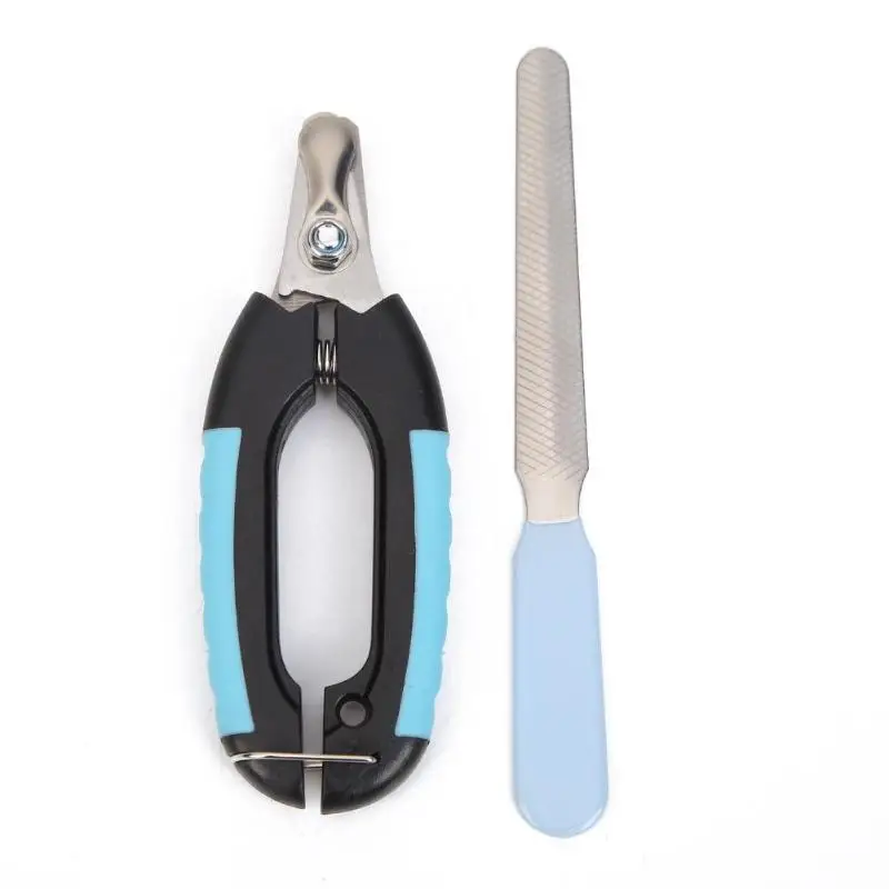 Машинка для стрижки ногтей из нержавеющей стали для домашних животных когтерезка косметические ножницы дизайн пластиковой ручки из нержавеющей стали