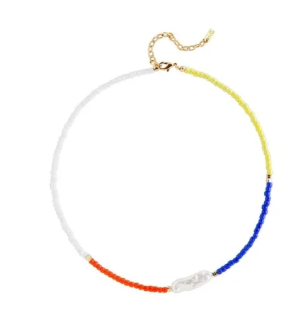 Модные звенья цепи bijoux Ожерелье из нержавеющей стали богемная жемчужная подвеска в стиле барокко ожерелье весна-слинг закрытие MATERA ожерелье - Окраска металла: 20