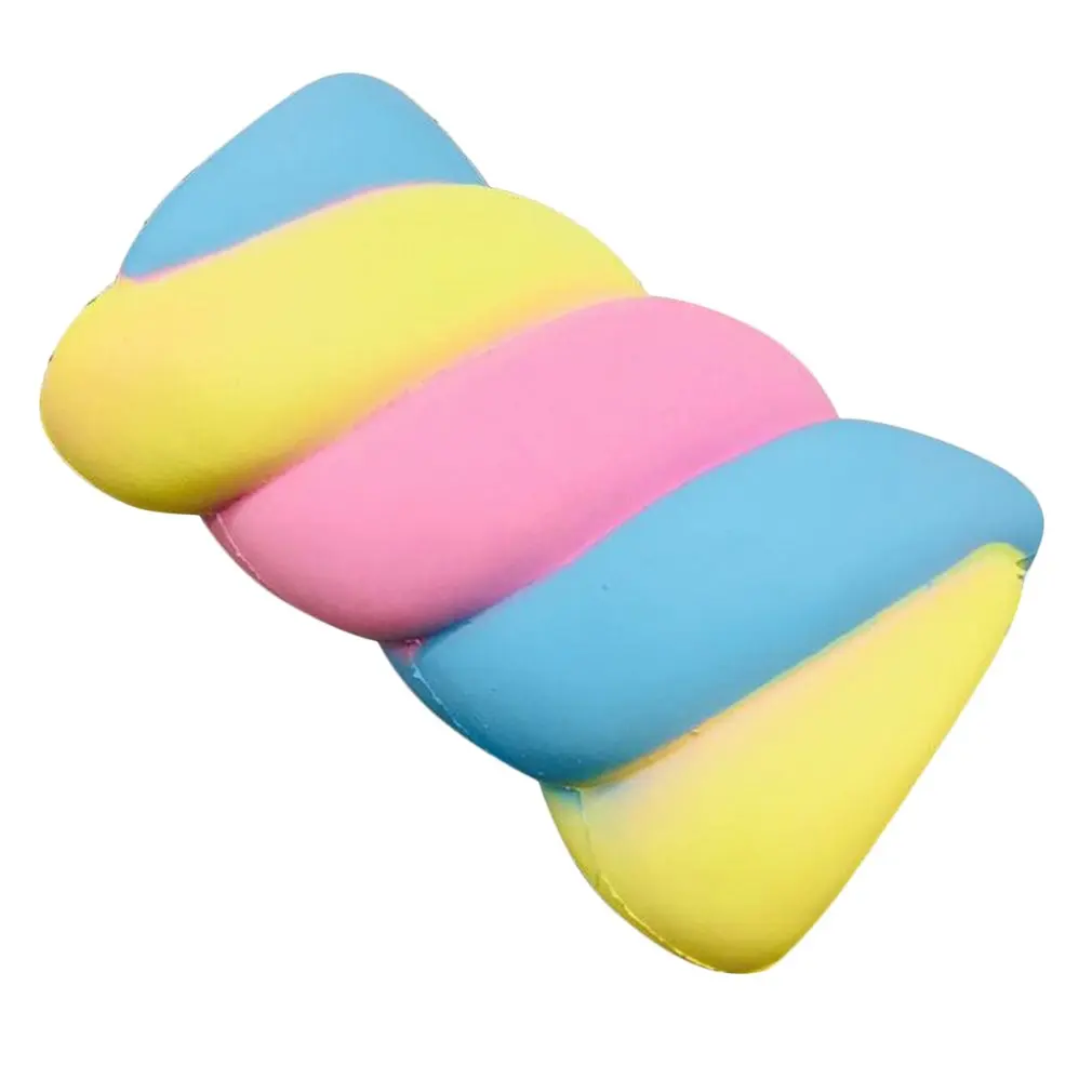 yellow pink blue Полиуретановая хлопковая Конфета для сжимания медленно распрямляющаяся игрушка ароматизированный телефон подвесной ремешок детский Забавный игрушечный подарок снятие стресса игрушки для детей - Цвет: yellow pink blue