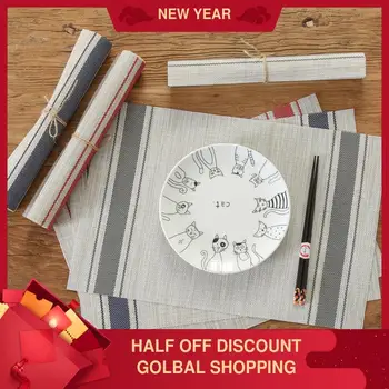 

Nordic Placemat Thickened Bowl Mat Household PVC Insulation Mat Table Mat Dining Cloth Plate Mat Bowl Mat