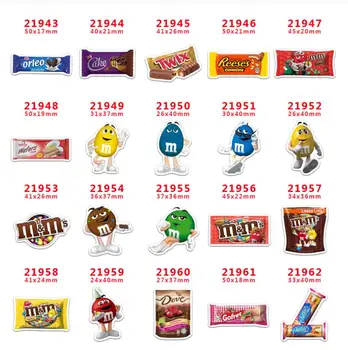 

M beans Kawaii Resin for Hair Bows Snack cartoon character flat back planar resin Crafts for DIY Phone Decorations.FQ21962-21943