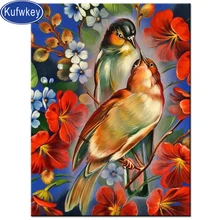 Diy абстрактная красочная Алмазная картина птицы цветок полный скворечник вышивка крестиком Алмазная мозаика diy фото на заказ Вышивка