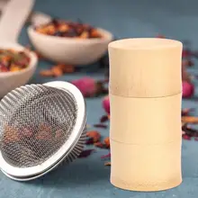 2 размера портативный бытовой путешествия Натуральный Бамбуковый Контейнер для чая банка контейнер Экологичный ящик для хранения