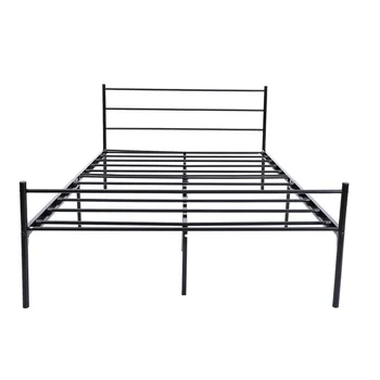 

BOFENG Metal Bed Frame Modern Sinigle Platform Beds Headboard Footboard Foundation Firm Support Easy Set Up Bedroom Furniture