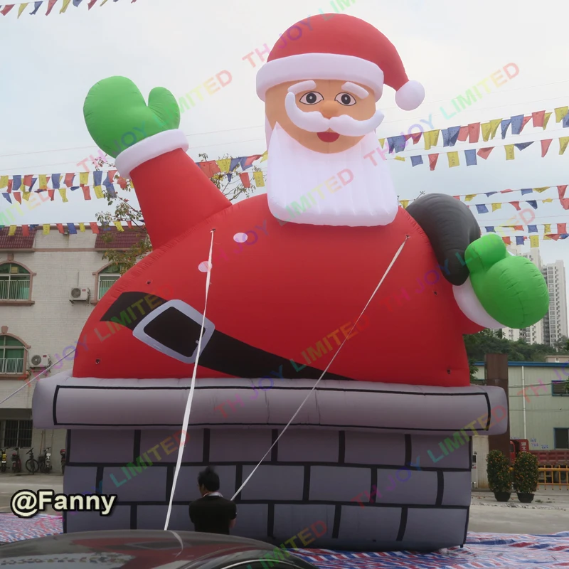 

free air shipping! 4m/6m/8m giant inflatable Christmas Santa for advertising large outdoor Father Christmas decorations