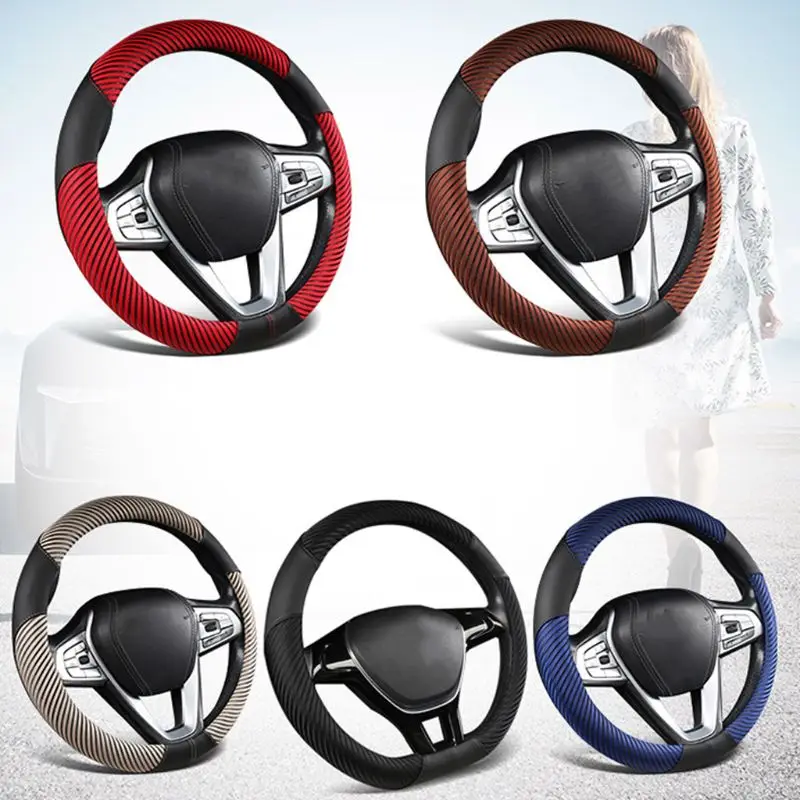 

Breathable Anti-slip Car Steering Wheel Cover Universal Sweat Absorption Automobile Interior Decoration Supplies Simple