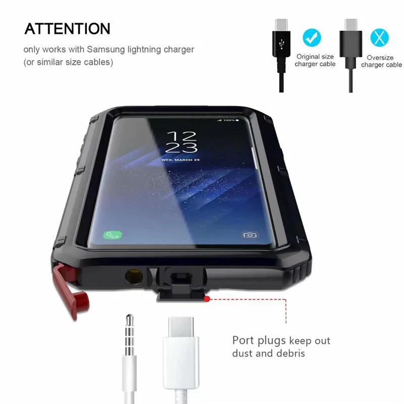 waterproof metal case for samsung galaxy s8plus (5)