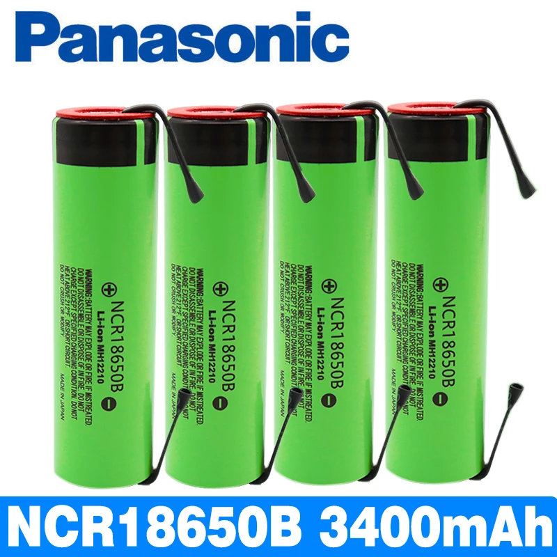 Аккумулятор Panasonic 18650 3400 мАч 3,7 в литиевая батарея для NCR18650B 3400 мАч подходит для фонарика батареи+ diy nicke